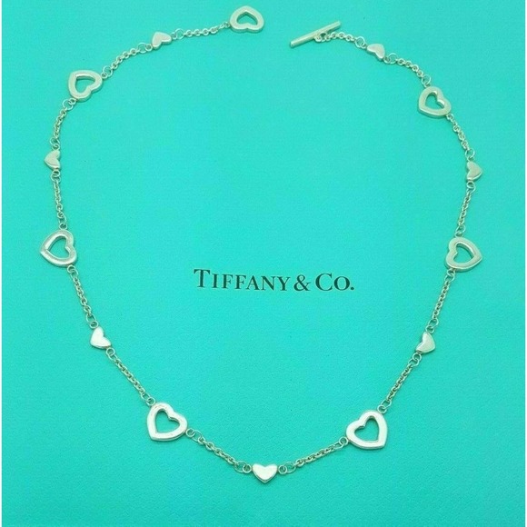 Tiffany & Co. Jewelry - Tiffany & Co. Multi Hearts Silver Toggle Necklace